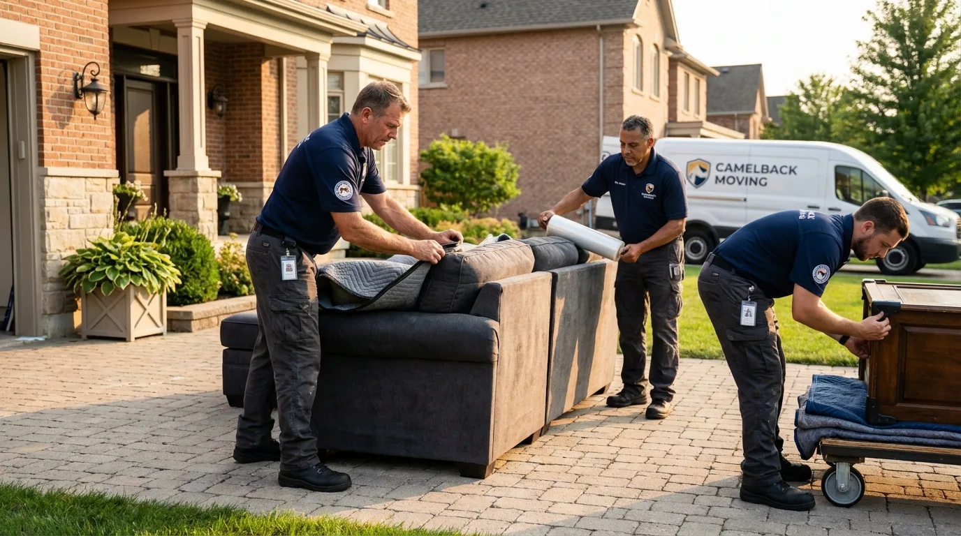 Large estate moving crew wrapping furniture in Whitmire, SC